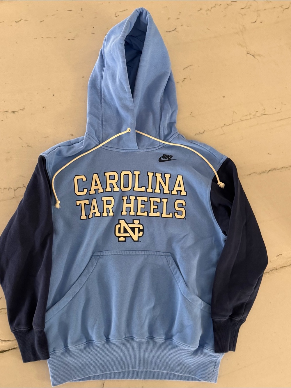 Nike UNC North Carolina Tar Heels Men’s Long Sleeve Hoodie T-Shirt Blue XS Fit M